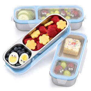lot 11031 image: EC-Gaze Stainless Steel Snack Containers 3-Pack