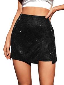 lot 12643 image: SweatyRocks Womens High Waisted Asymmetrical Skort XS