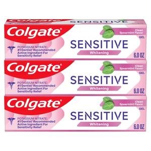lot 12677 image: Colgate Sensitive Whitening Toothpaste Gel, 3 Pack