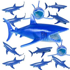 lot 12693 image: Akkeel Direct Plastic Sharks for Drinks 12pc