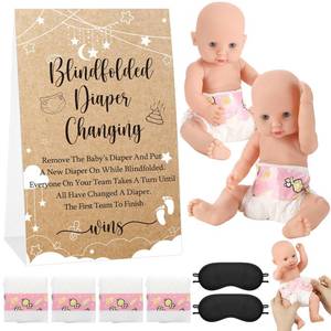 lot 13241 image: Lineshading Baby Shower Game Set - 9 Pieces