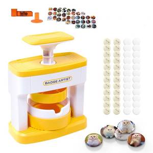 lot 13257 image: Yallmie 55mm Button Maker Machine DIY Pin Kit