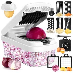 lot 13261 image: Yusshn 12-in-1 Vegetable Chopper with Container