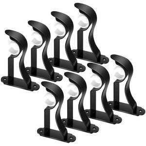 lot 13272 image: TOKPLNU 8-Piece Curtain Rod Brackets, Heavy Duty Iron