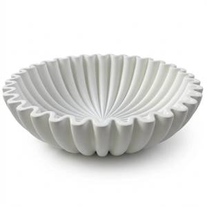 lot 13293 image: OAKOA White Concrete Decorative Bowl