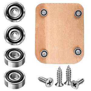 lot 14018 image: Fyntave Brass Cutting Board Feet 4-Pack