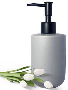 lot 14033 image: Ceramic Soap Dispenser 12oz Gray