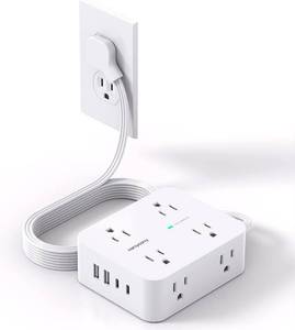 lot 14034 image: HANYCONY Surge Protector Power Strip with USB Charging