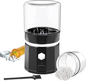 lot 14042 image: TRUSTV Cordless Electric Pill Crusher with Glass Container