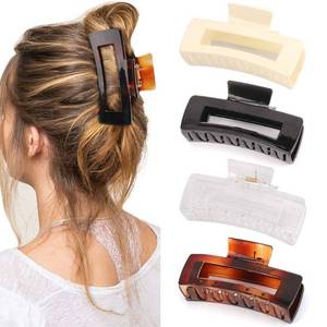 lot 14049 image: Canitor Hair Claw Clips 4.1 Inch Acrylic Set of 4