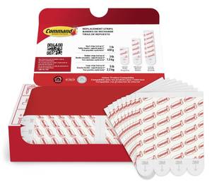 lot 14062 image: Command Indoor Large Replacement Strips, 20 Pack