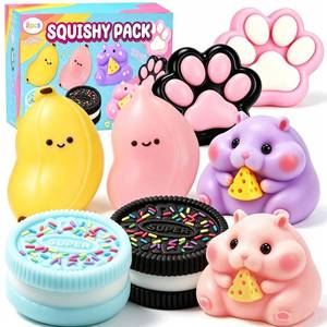 lot 14071 image: ZiZa 8-Piece Squishy Fidget Toys Set