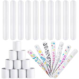 lot 14107 image: AMOR PRESENT Slap Bracelets Bulk 64 Piece White