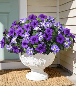 lot 17521 image: HyeFlora Artificial Petunia Flowers 4PC UV Resistant