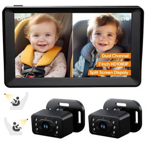 lot 17525 image: Kidsneed 7 Dual Camera Car Monitor with Split Screen