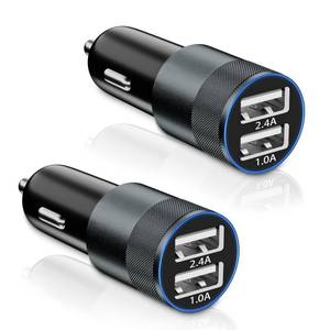 lot 18324 image: AWETHEOR Dual USB Car Charger Adapter 2-Pack 3.4A