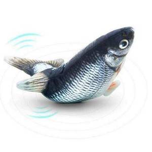 lot 18345 image: QIAONIUNIU Electric Moving Fish Plush Toy USB Rechargeable