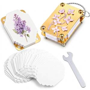 lot 18371 image: Amaxiu Mini Metal Flower Press Keychain