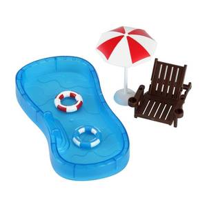 lot 18372 image: BinaryABC Mini Pool Dollhouse Decor Set