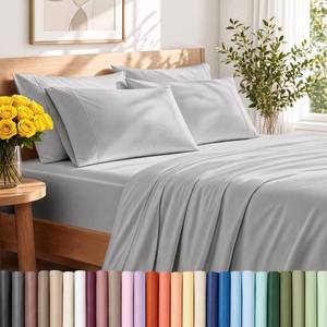 lot 19480 image: Bare Home Sheet Set Twin XL Light Grey