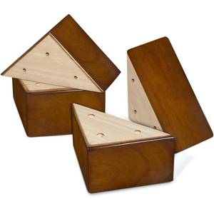 lot 19488 image: Sopicoz Wood Furniture Legs, Triangle Design, Pack of 4