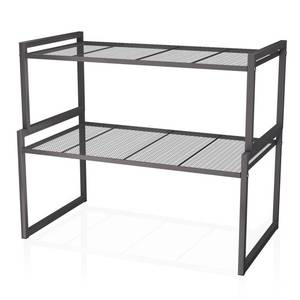 lot 19501 image: Stackable Kitchen Cabinet Organizer Shelves Set of 2