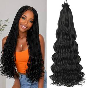 lot 20240 image: DRENVAC French Curl Braiding Hair 6 Pack 24 Inch 1B