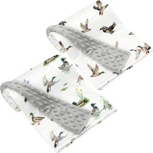 lot 20268 image: FIGEPO Baby Blanket 2-Pack Mallard Duck 30x40
