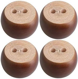lot 20301 image: Metany Walnut Wood Furniture Legs Round Bun Feet