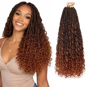 lot 20319 image: NAYOO Boho Crochet Box Braids Hair 18 Inch 8PK