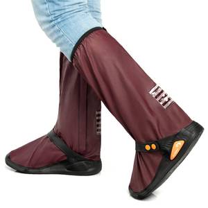 lot 20320 image: PVC Waterproof Rain Boot Covers, Red, M