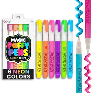 lot 20349 image: Ooly Magic Puffy Paint Pens, Set of 6 Neon Colors
