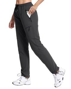 lot 20359 image: FLEFRM Womens Hiking Pants Quick Dry 34 Inseam Black L