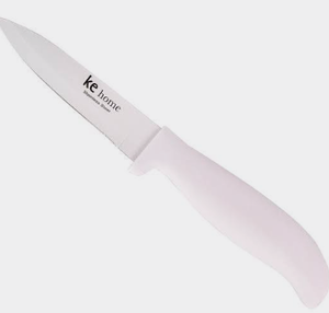 lot 2787 image: KE Home Stainless Steel 3.5in Paring Knife with White Handle