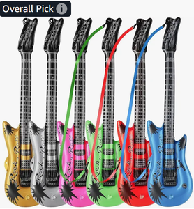 lot 14067 image: Bedwina Inflatable Guitar 6-Pack 36 Inch