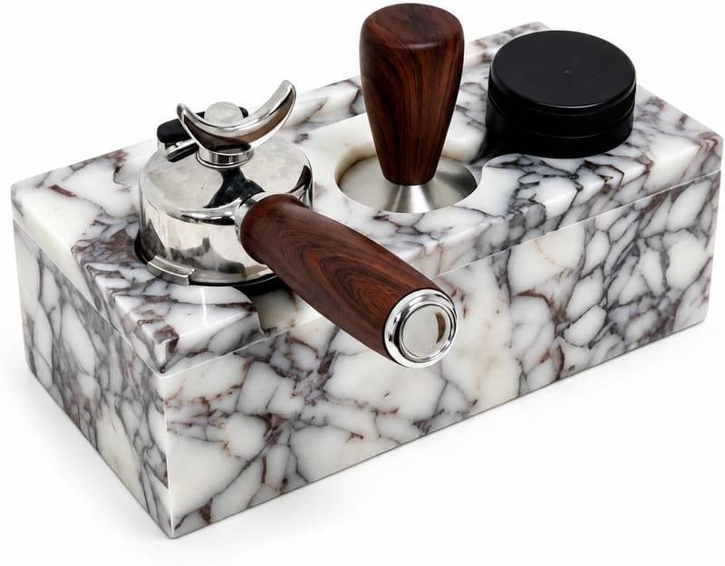 lot 131486 image: Natural Marble Espresso Tamping Lid (Lid Only)