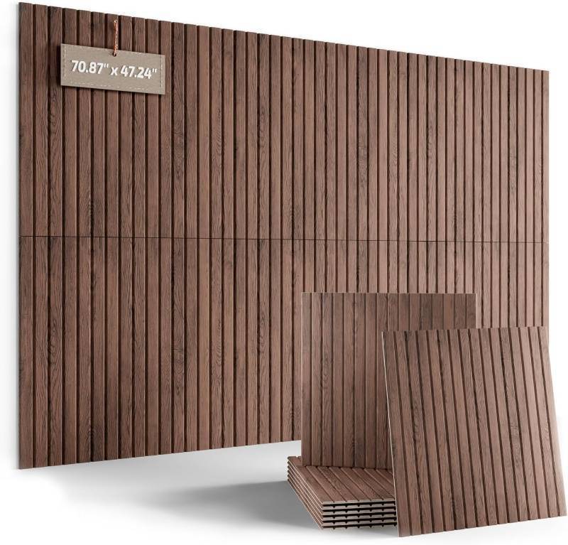 lot 121590 image: Retails for $120 Fluxynara 6-Pack Large Felt Bulletin Board, Walnut Slat