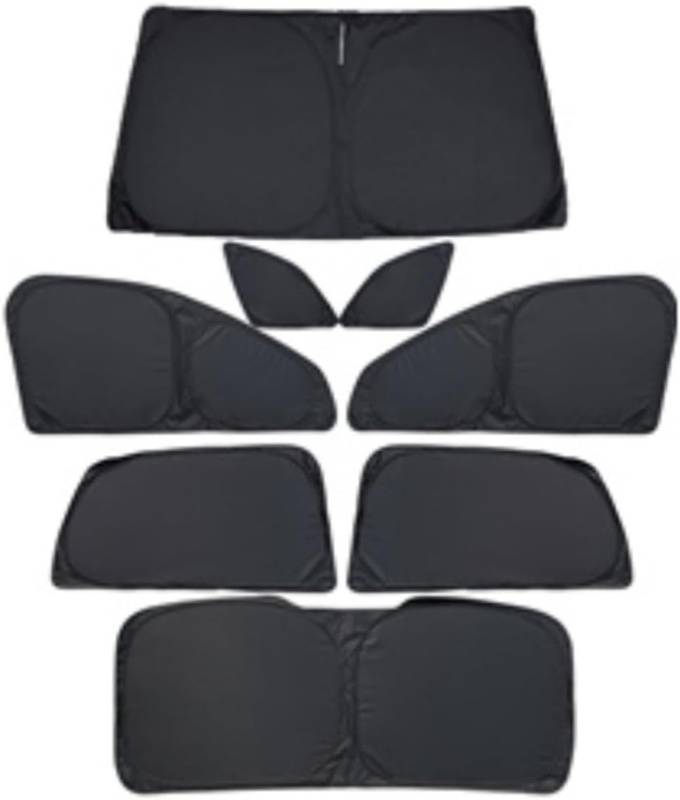lot 161613 image: Retails for $161 Car Windshield Folding Sunshade Cover Sun Shade Visor Curtain Accessories(Full set-8pcs)