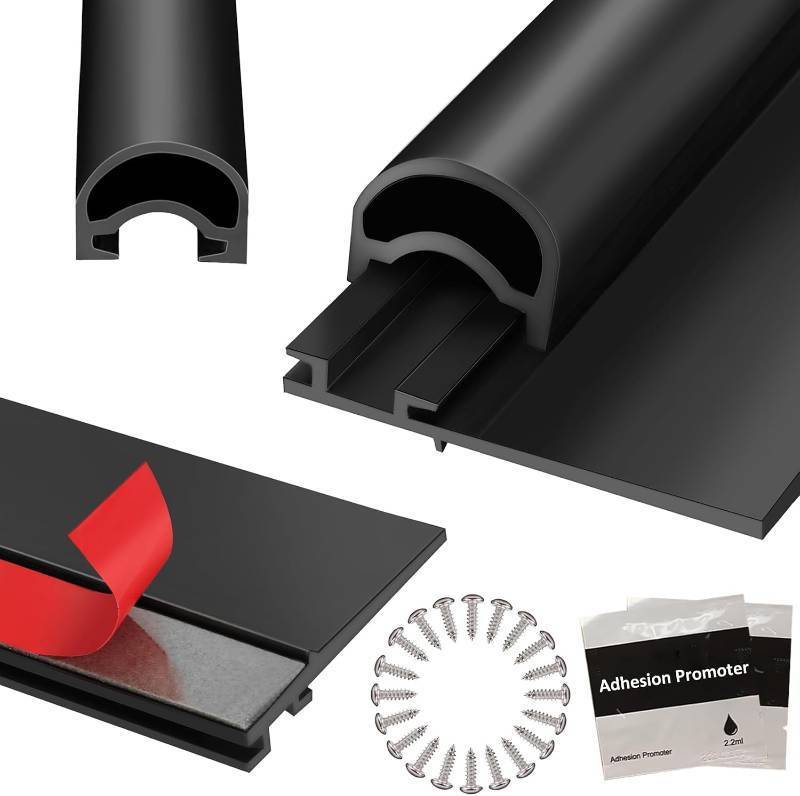 lot 361616 image: Combo RV Slide Out Seal Kit Replace 018-312-EKD & 018-341 EK,1  1516  35 D-Seal Wiper & 12  2.75  35 Travel Trailer Weather Stripping Clip Base,Black Rubbers for Camper Slideout System