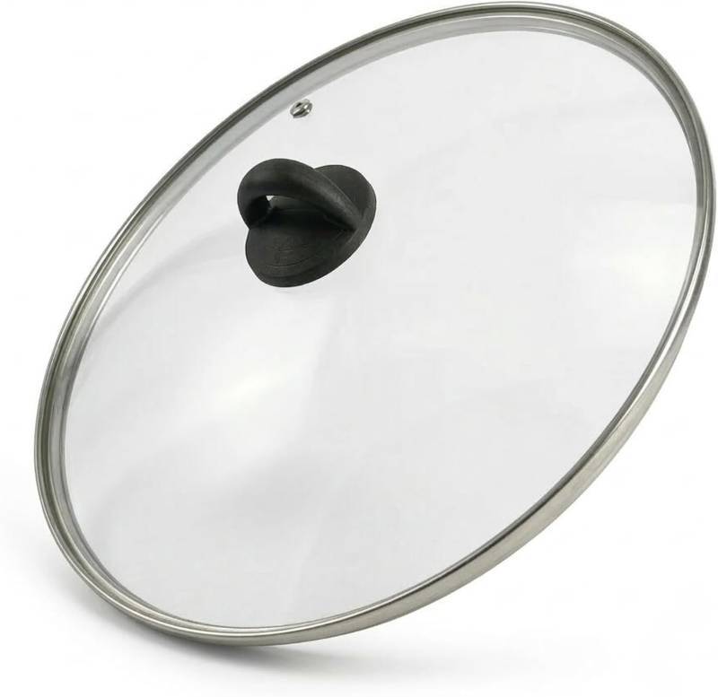 lot 152251 image: 17 Inch Tempered Glass Lid, Fit Lodge 17-inch Cast Iron Skillet, Replacement Lids For Pots And Pans, Large Cover For Skillets, Frying Pan, Dutch Oven, Dishwasher Safe