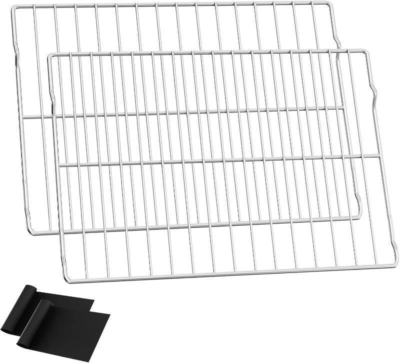 lot 251714 image: UPGRADE WB48T10063 Stove Oven Rack for GE Oven Rack Replacement 24 x 17 IN 304 Stainless Steel Ge Oven Rack,WB48T10063 General Electric GasElectric Range Rack Convection Oven Baking Wire Rack Shelves