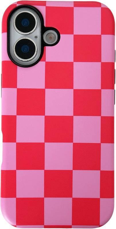 lot 351915 image: for iPhone 17 Case, Cute Plaid Shockproof Slim TPU PC Cover