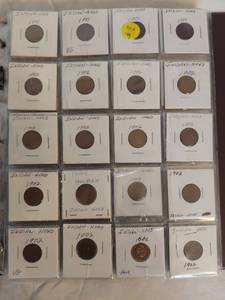 lot 1000 image: Indian Head Pennies 6 pages - almost full