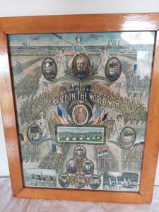 lot 1015 image: The Soldiers Record Service in the World War Framed Print