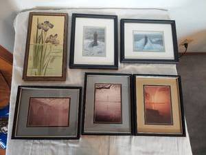 lot 1016 image: Lot of 6 Framed Photographs and Prints Assorted Sizes