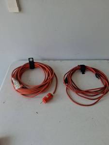 lot 1066 image: Two Extension Cords - 1 Needs Repaired