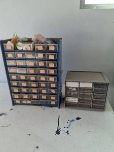 lot 1068 image: Lot of 2 Multi-Drawer Storage Organizers with Hardware