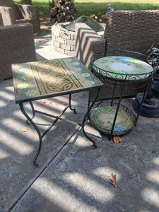 lot 1090 image: (2) Patio Side Tables