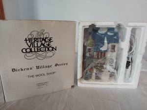 lot 1122 image: Department 56 Heritage Dickens Village - The Wool Shop