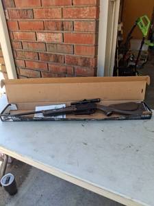 lot 1157 image: Power Line 880 .177 Cal Pellet and BB Air Rifle with Scope